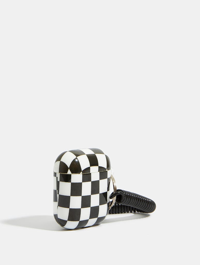 Black And White Checkerboard Airpods Case AirPods Cases Skinnydip
