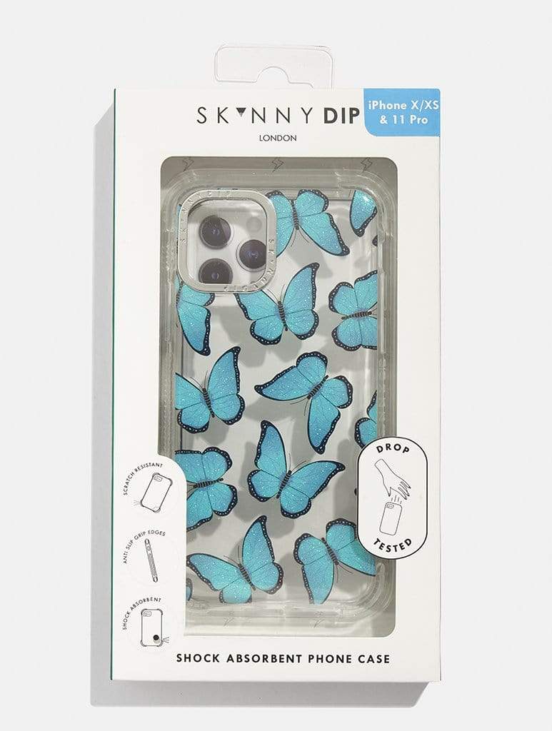 Blue Butterfly Shock iPhone Case Phone Cases Skinnydip