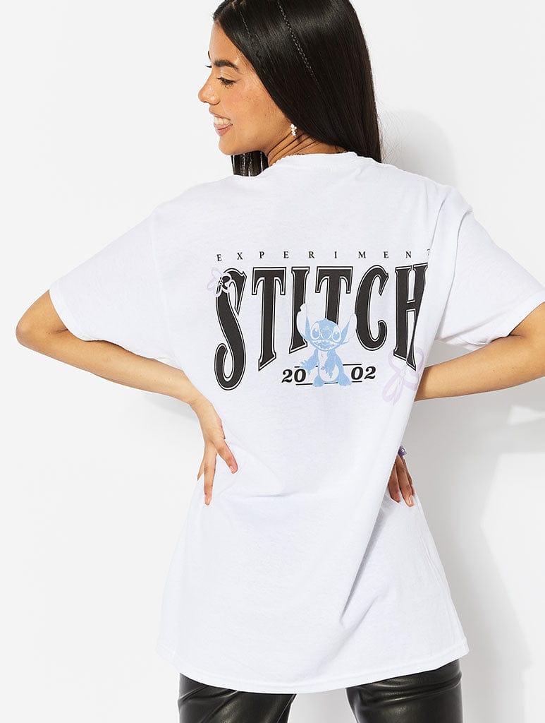 Disney x Skinnydip Stitch Experiment White Logo T-Shirt Tops & T-Shirts Skinnydip