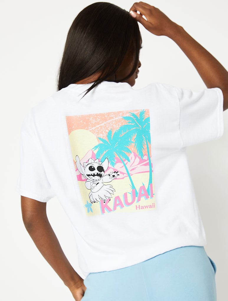 Disney x Skinnydip Stitch Maui Graphic Oversized T-Shirt Tops & T-Shirts Skinnydip