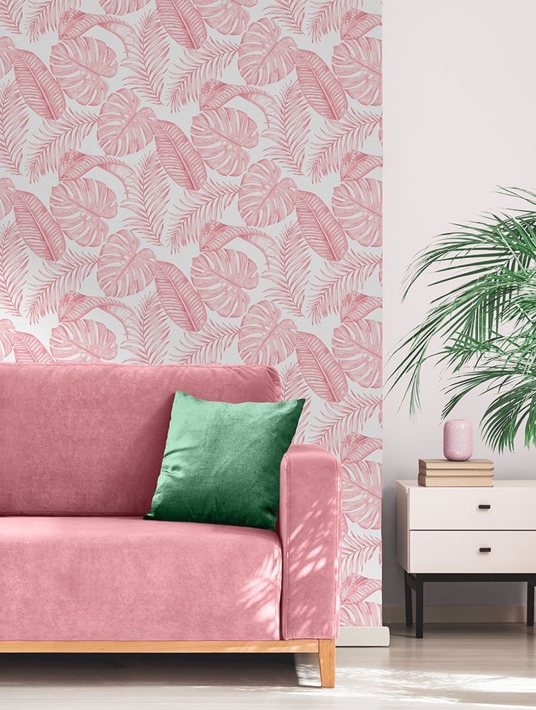 Dominica Wallpaper - White & Pink Home Accessories Skinnydip