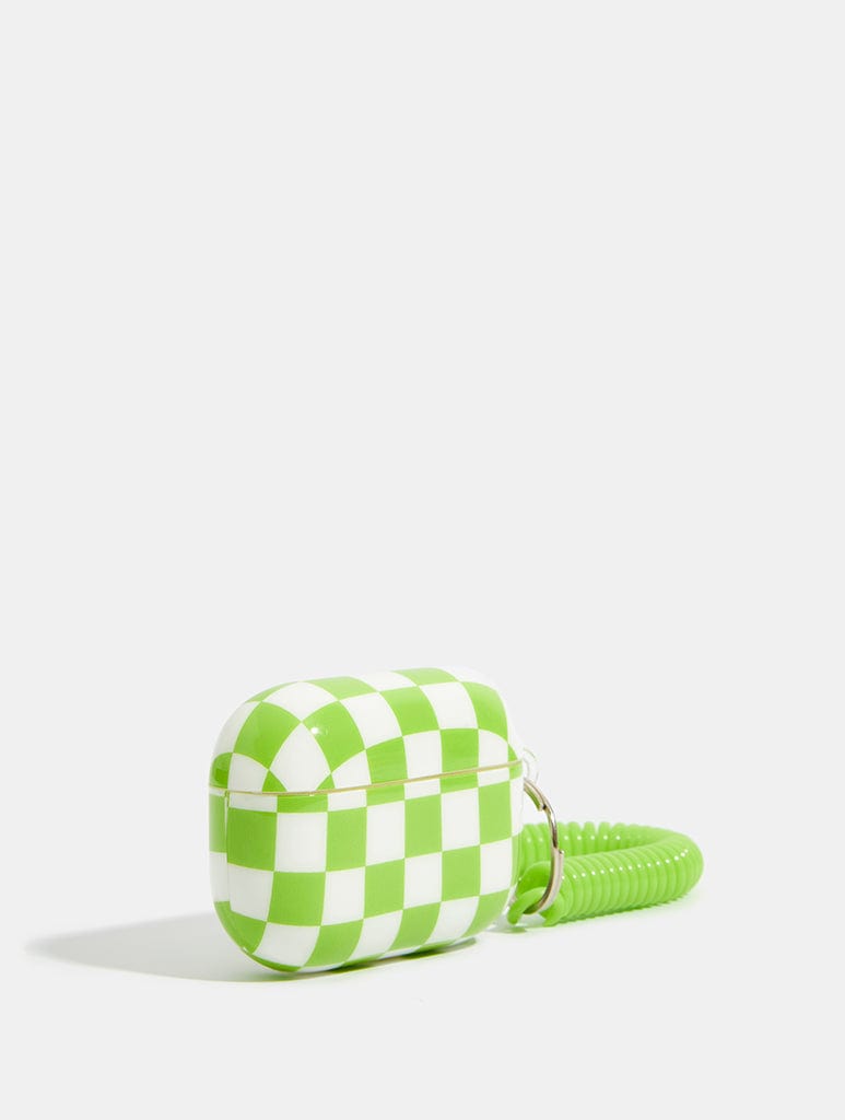 Green And White Checkerboard Airpods Pro Case AirPods Cases Skinnydip