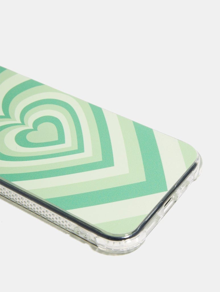 Green Heart Repeat Shock iPhone Case Phone Cases Skinnydip