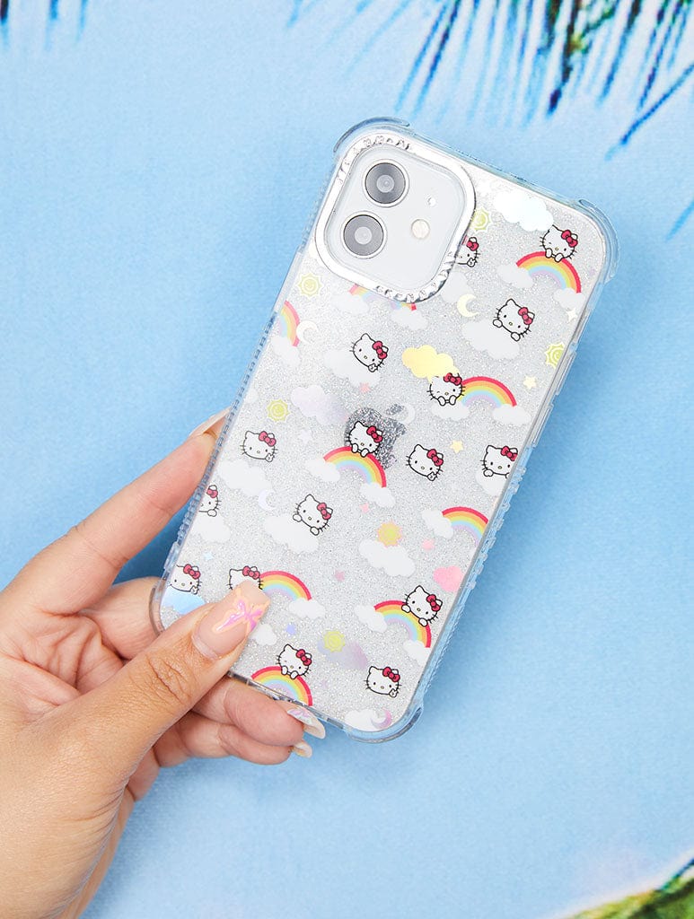 Hello Kitty x Skinnydip Ditsy Rainbow Shock iPhone Case Phone Cases Skinnydip