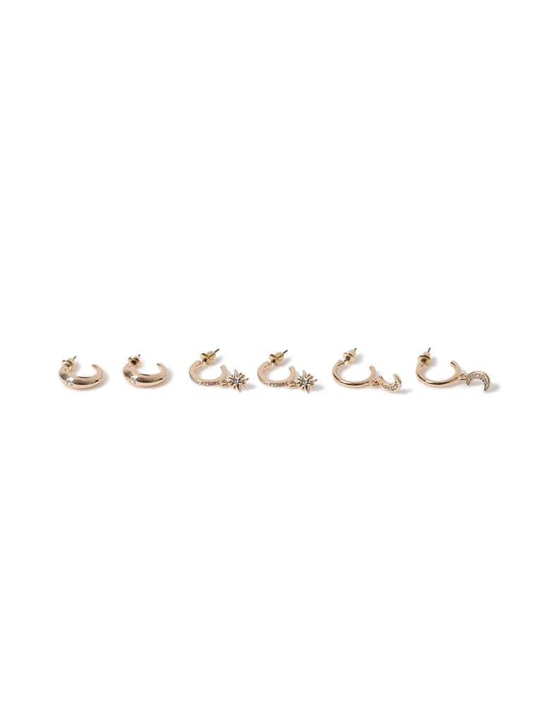 Liars & Lovers 3 Pack Charm Hoop Earrings Jewellery Liars & Lovers