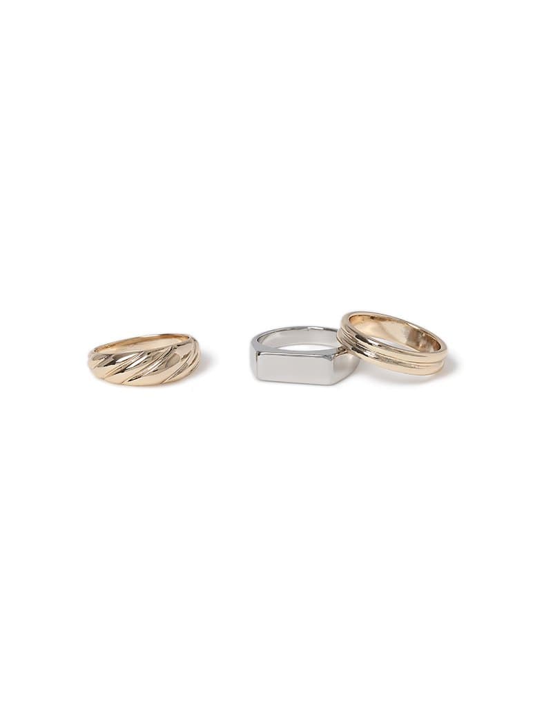 Liars & Lovers Chunky Mixed Metal Ring Multipack Jewellery Liars & Lovers