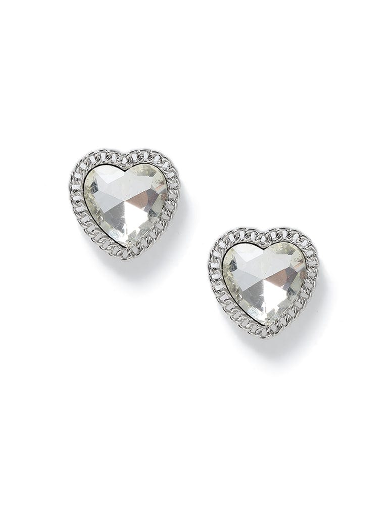 Liars & Lovers Crystal Heart Stud Earrings Jewellery Liars & Lovers