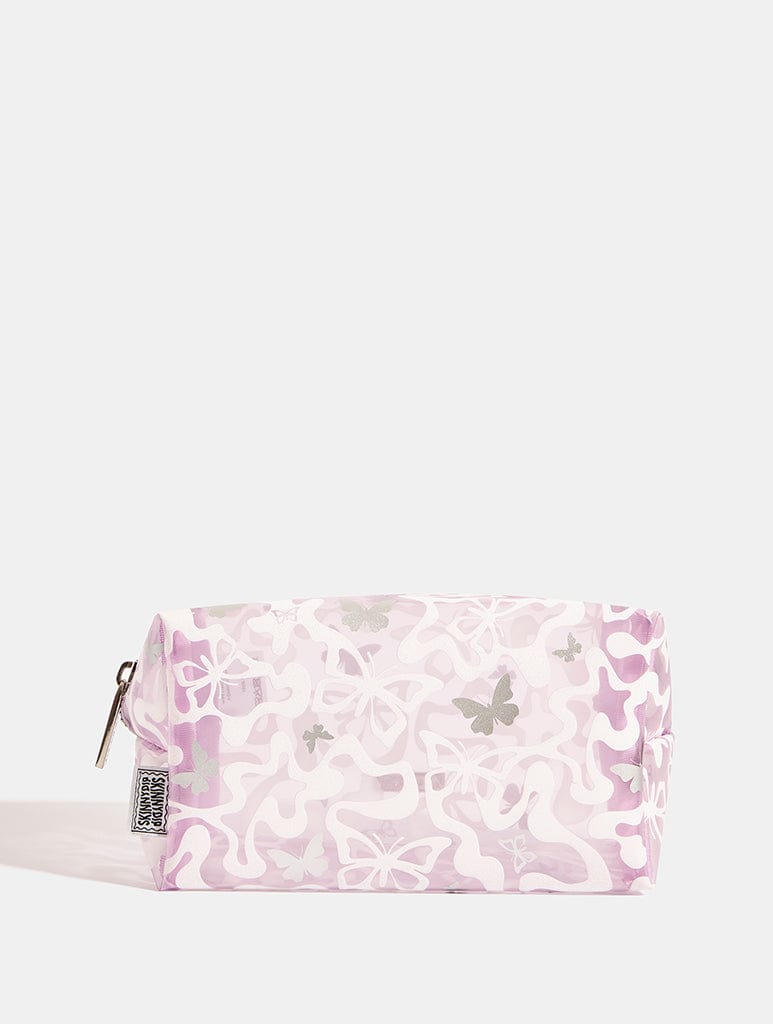 Lilac Butterfly Swirl Makeup Bag Makeup Bags & Washbags Skinnydip London