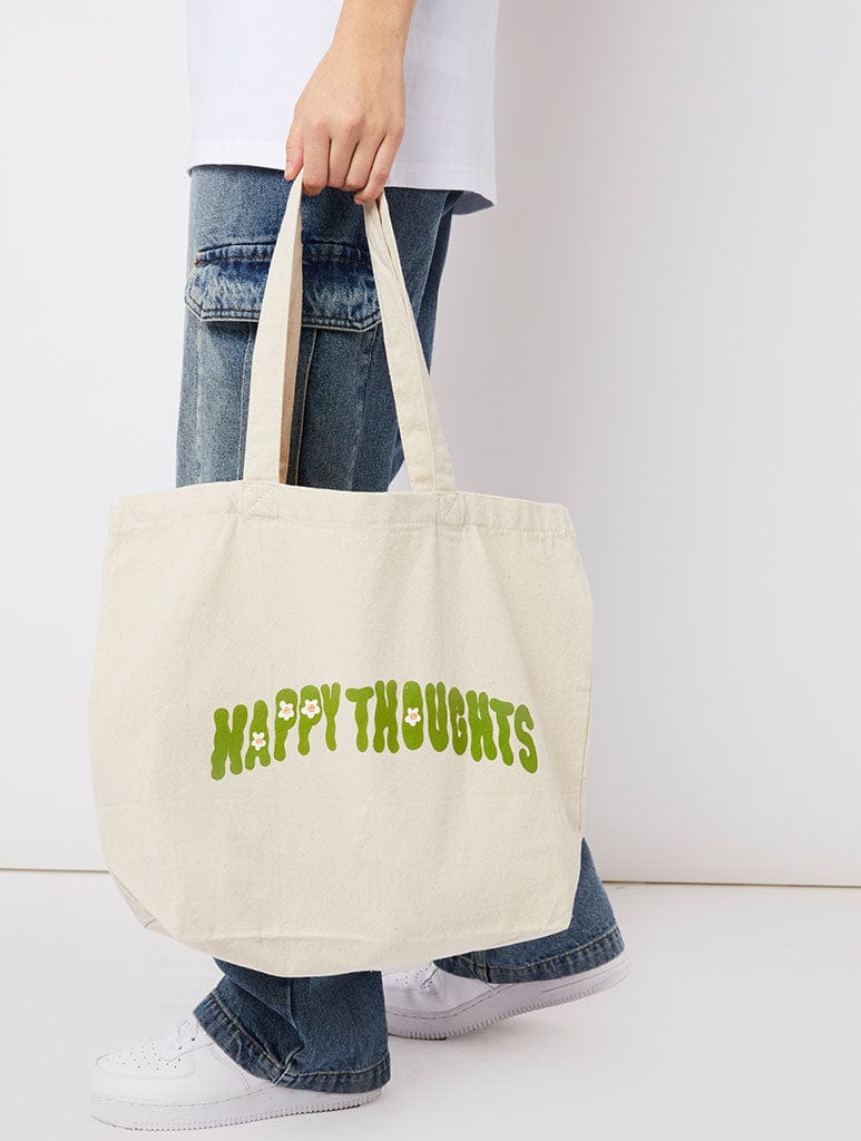 Limpet Happy Thoughts Tote Bag Printed Tote Bags Limpet