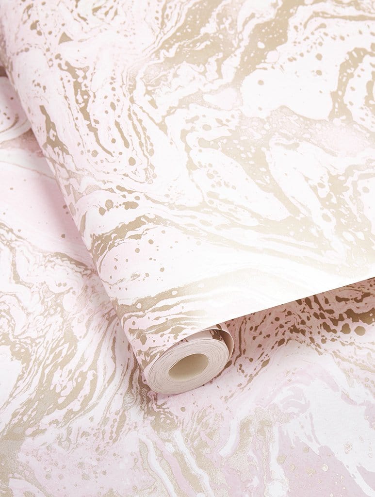 Marble Wallpaper - Pink & Gold Home Accessories Skinnydip