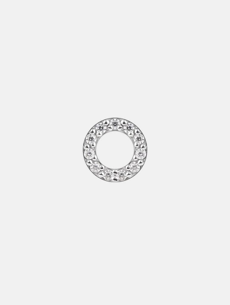 Metal Morphosis Circular Cubic Stud In Silver Jewellery Metal Morphosis
