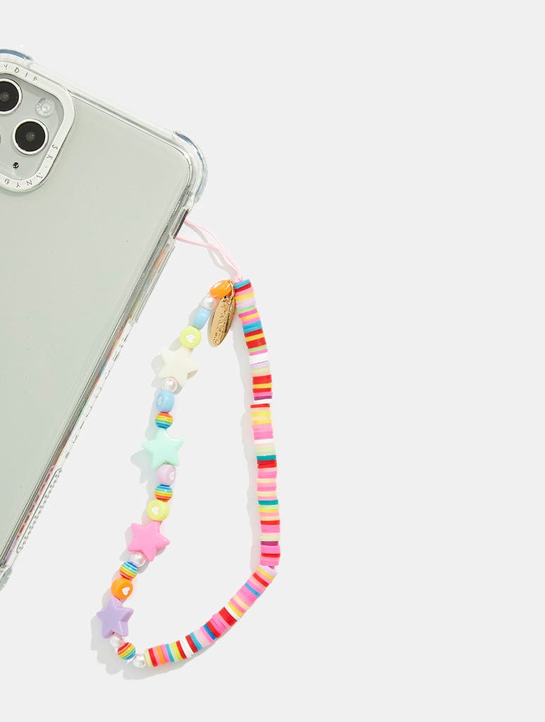 Multicoloured Half And Half Beaded Phone Strap Phone Grips Skinnydip London