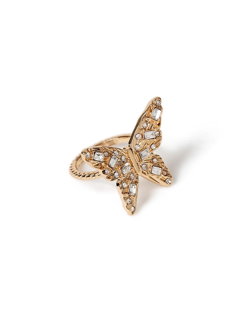 Oversized Crystal Butterfly Ring Jewellery Liars & Lovers