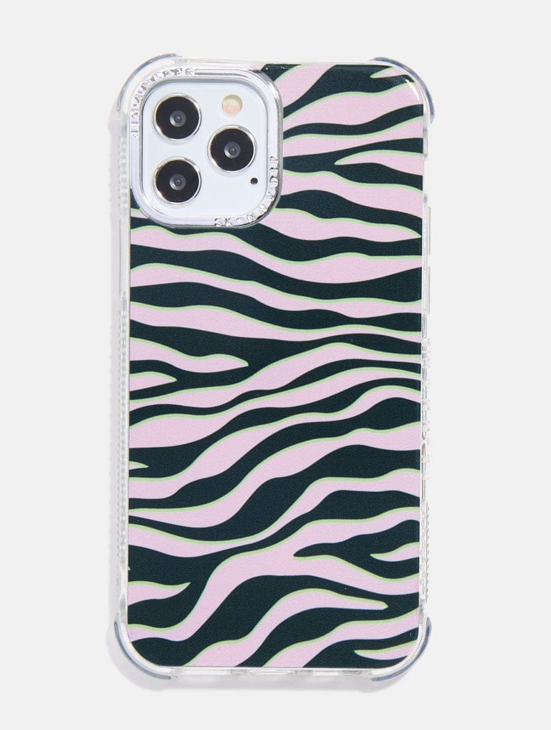 Pink and Black Zebra Stripe Shock iPhone Case Phone Cases Skinnydip