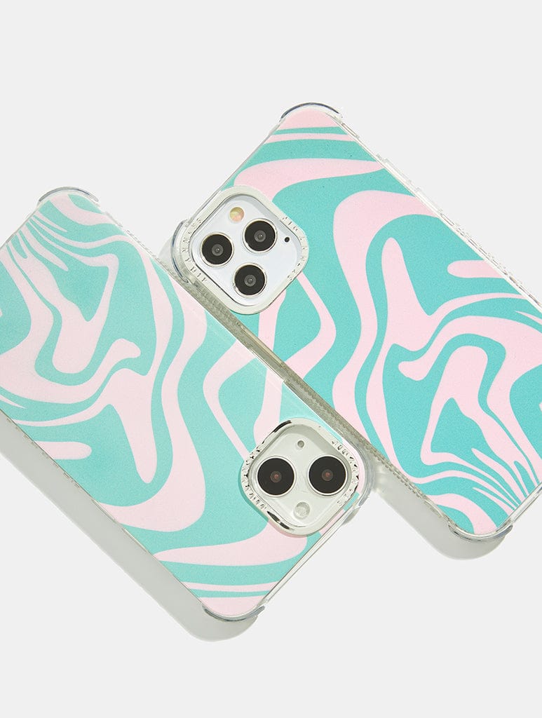 Pink And Green Swirl Shock iPhone Case Phone Cases Skinnydip