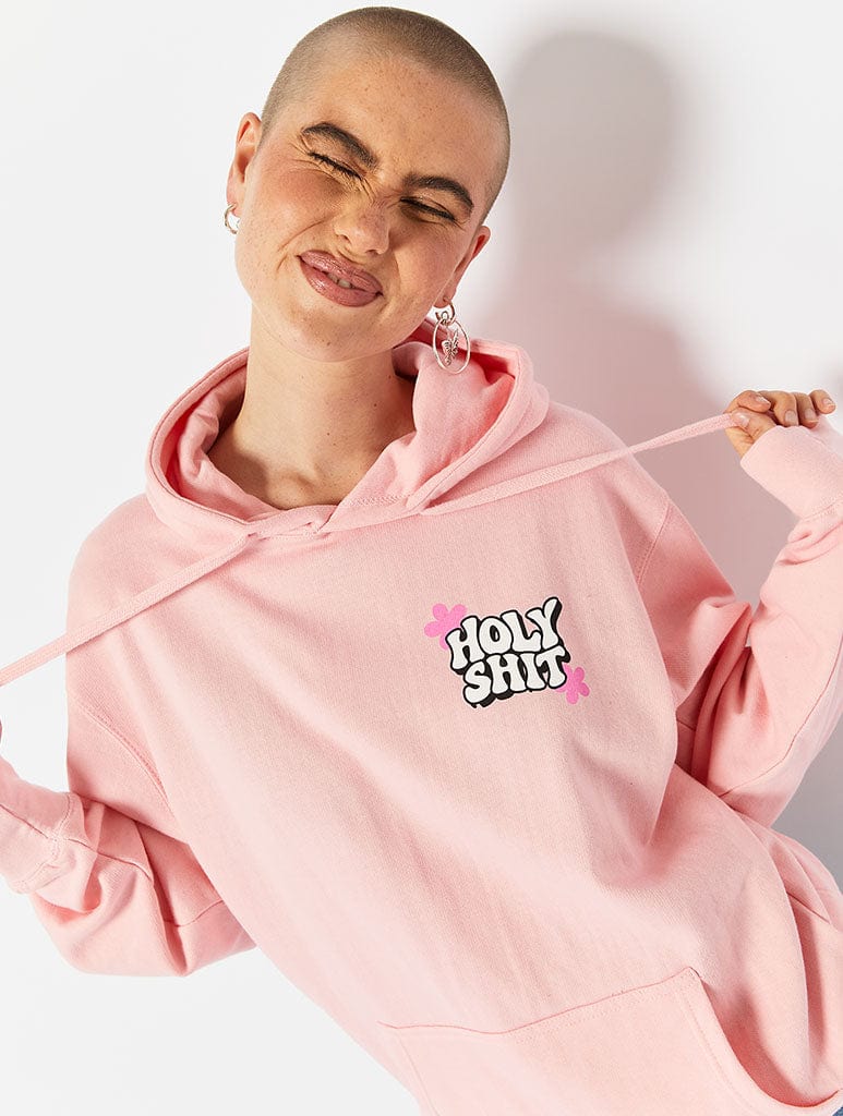 Printed Weird x Skinnydip You Look Amazing Slogan Pink Hoodie Hoodies & Sweatshirts Skinnydip