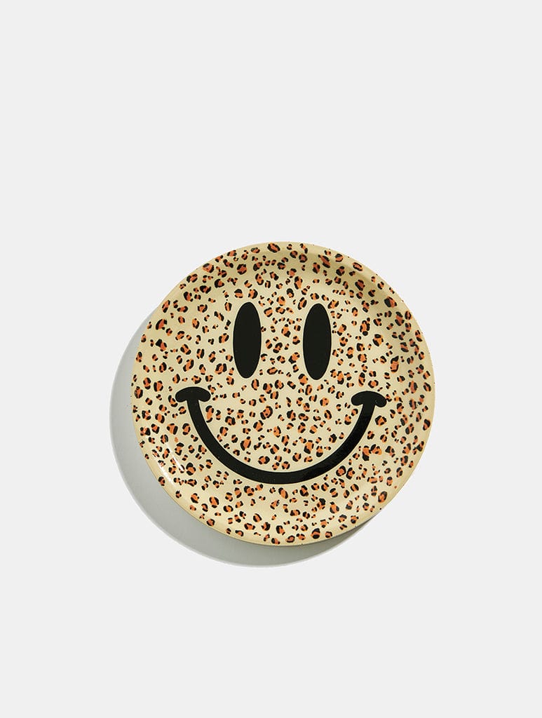Prints By GG Leopard Print Happy Face Dish Home Accessories Prints By GG