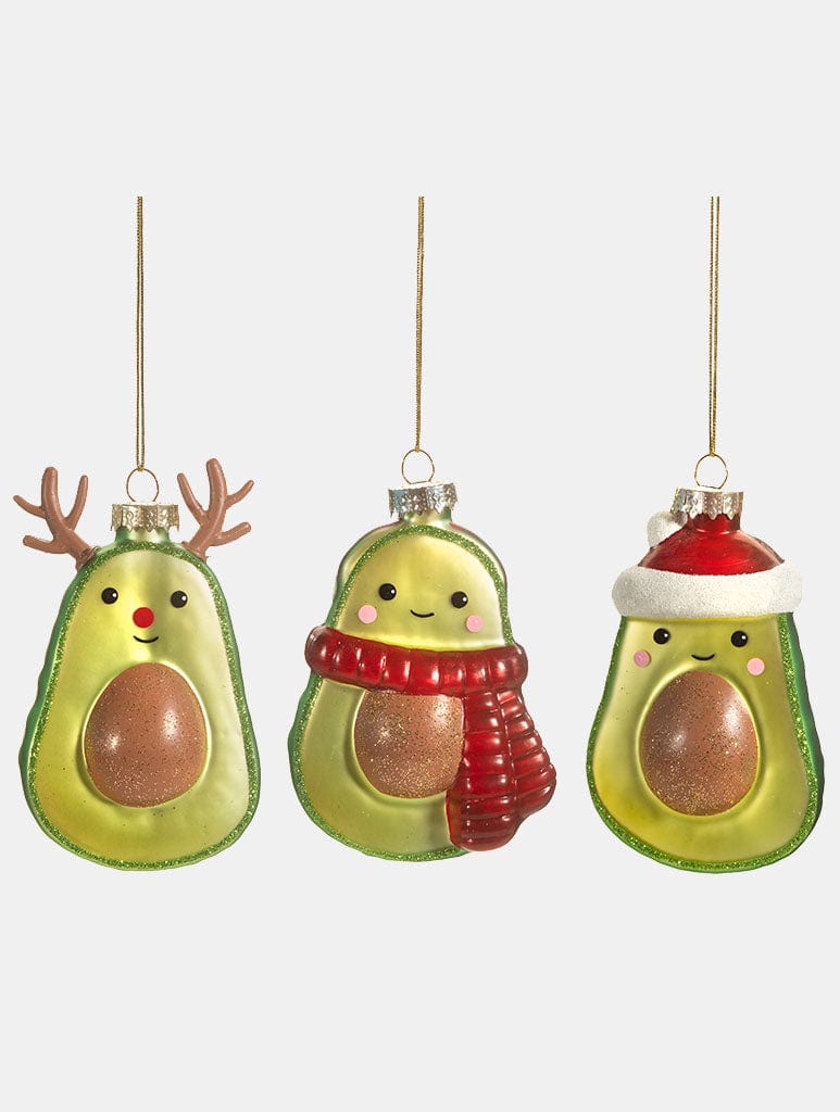 Sass & Belle Festive Avocado Shaped Bauble - Assorted Gifting Sass And Belle