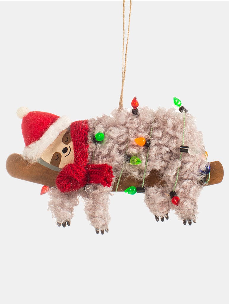 Sass & Belle Festive Sloth Hanging Decoration Gifting Sass And Belle