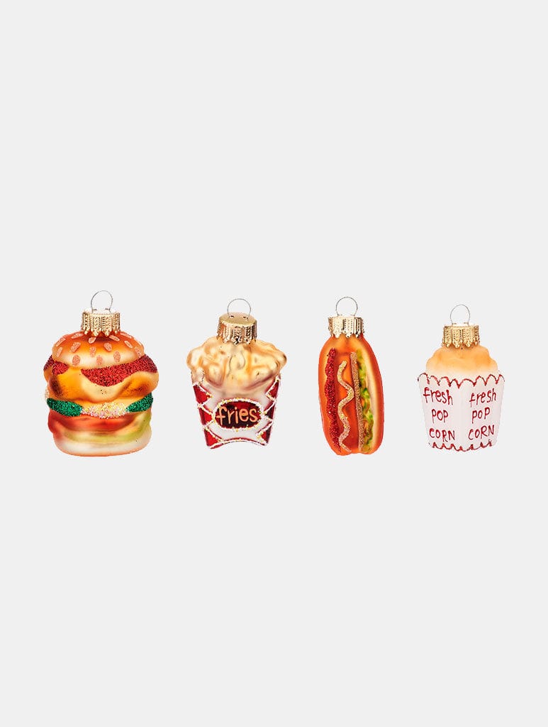 Sass & Belle Fun Fast Food Shaped Baubles - Set of 4 Gifting Sass And Belle
