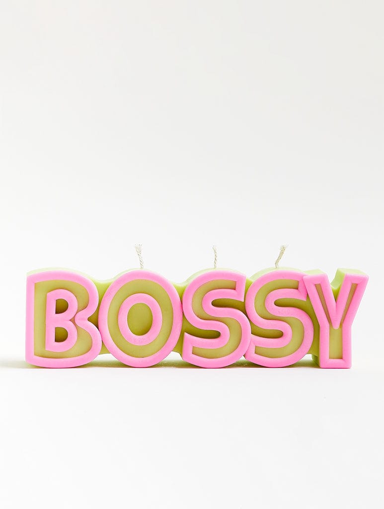 Wavey Casa Bossy Candle - Green/Pink Home Accessories Wavey Casa